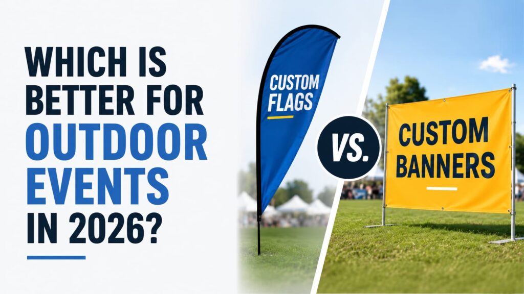 Custom Flags vs. Custom Banners: Which Is Better for Outdoor Events in 2026?